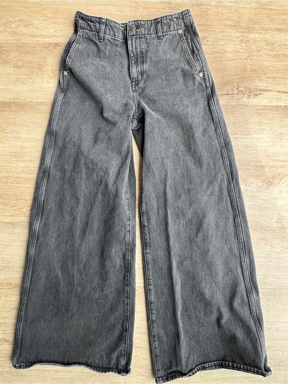 Madewell Wide Sweep Denim Trousers Bartholomew Sz 25 - Picture 6 of 14